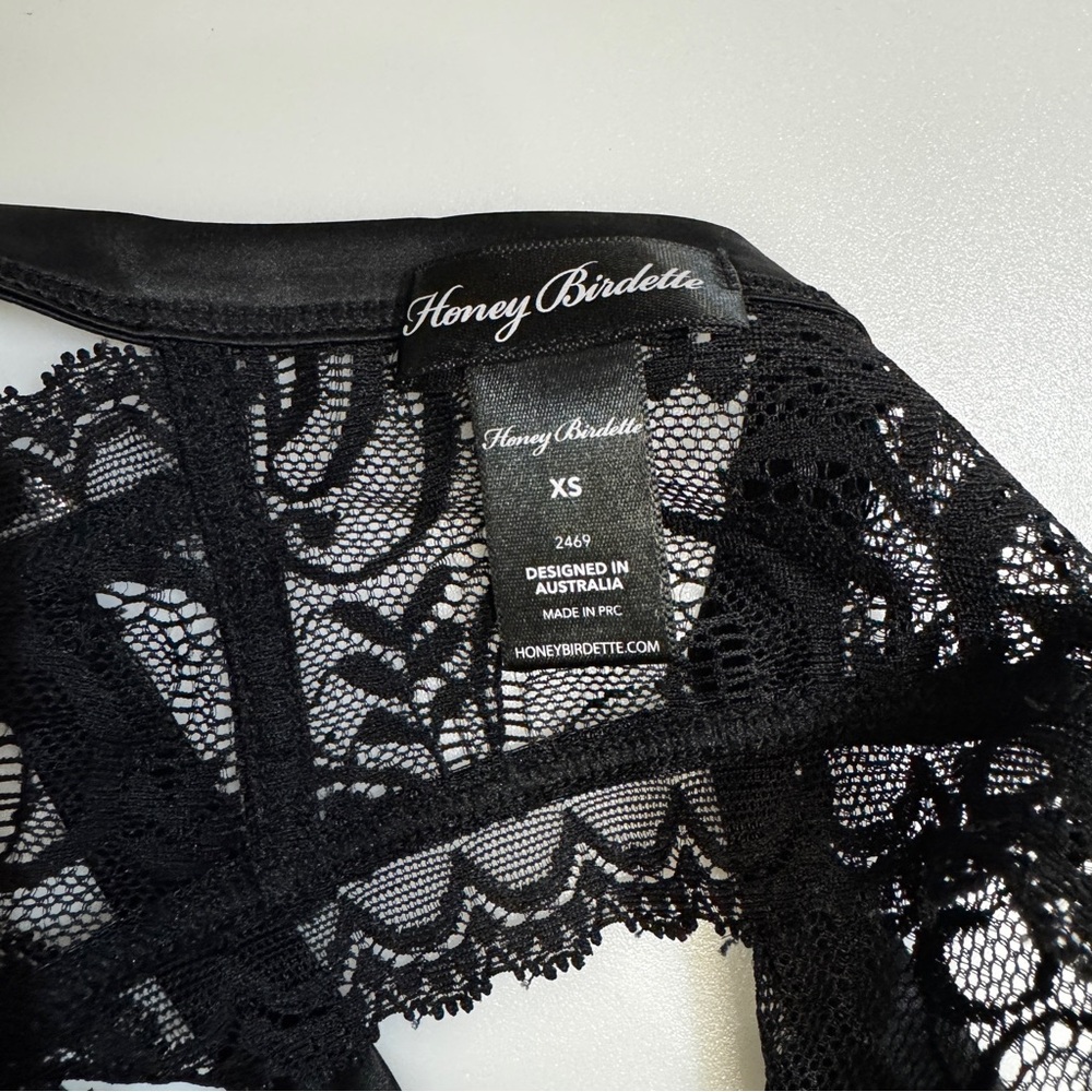 Honey Birdette Savannah black brief XS - Picture 5 of 7